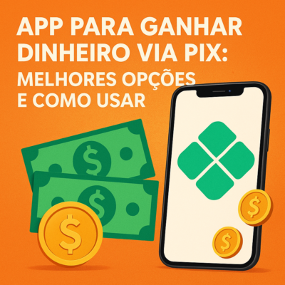 Illustration of App para ganhar dinheiro via Pix: melhores opções e como usar