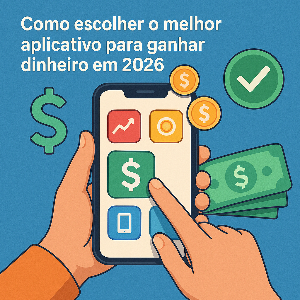 Como escolher o melhor aplicativo para ganhar dinheiro em 2026 2 aplicativos para ganhar dinheiro illustration for Como escolher o melhor aplicativo para ganhar dinheiro em 2026