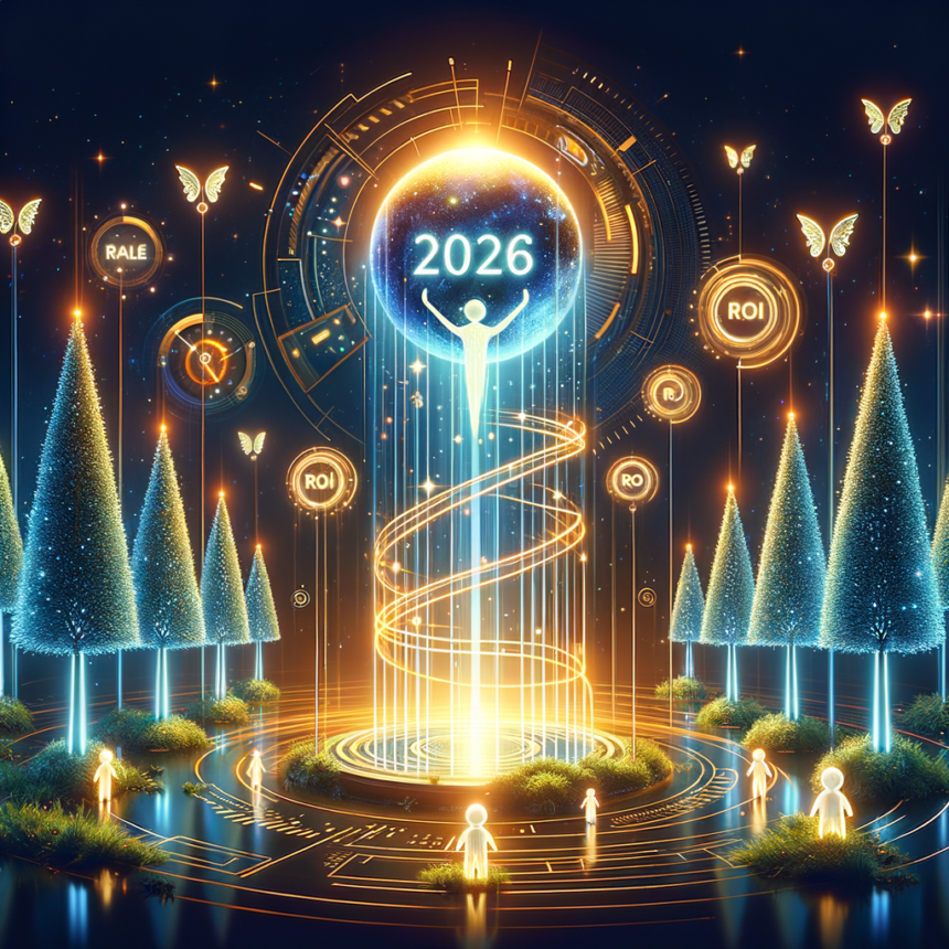 Illustration of Guia de Marketing Digital 2026: 7 Tendências com ROI para Pequenos Negócios