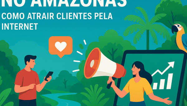 Illustration of Marketing Digital no Amazonas: Como Atrair Clientes pela Internet