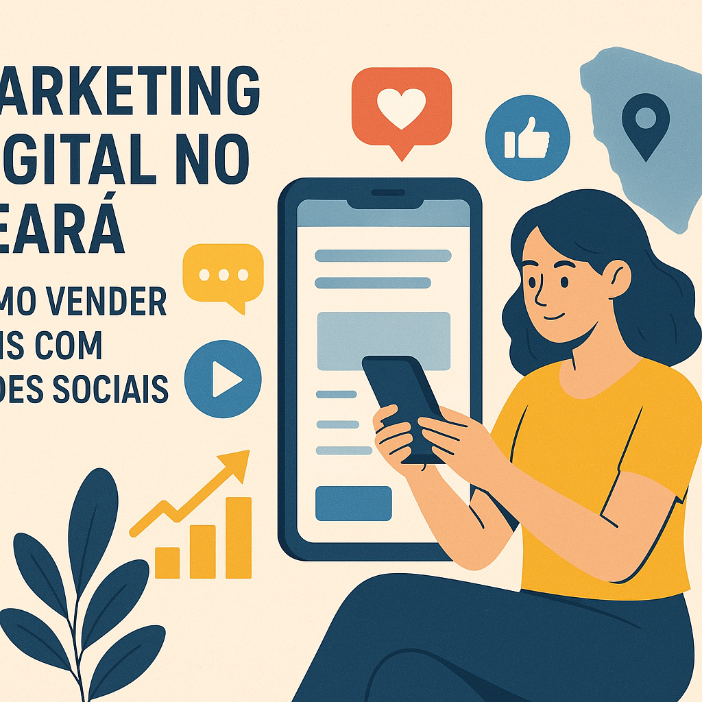 Illustration of Marketing Digital no Cear&aacute;: Como vender mais com redes sociais