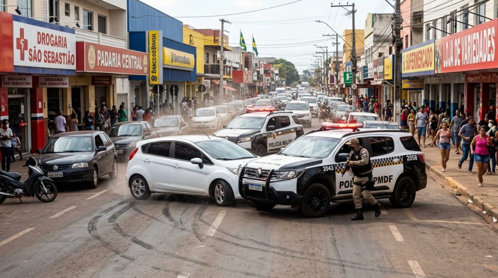 Tensão no Centro Comercial: Perseguição Policial em São Sebastião Reacende Debate sobre Segurança Pública
