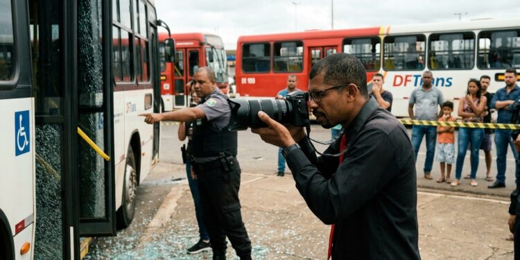 Rodoviária do Plano Piloto: Vandalismo em ônibus para São Sebastião DF