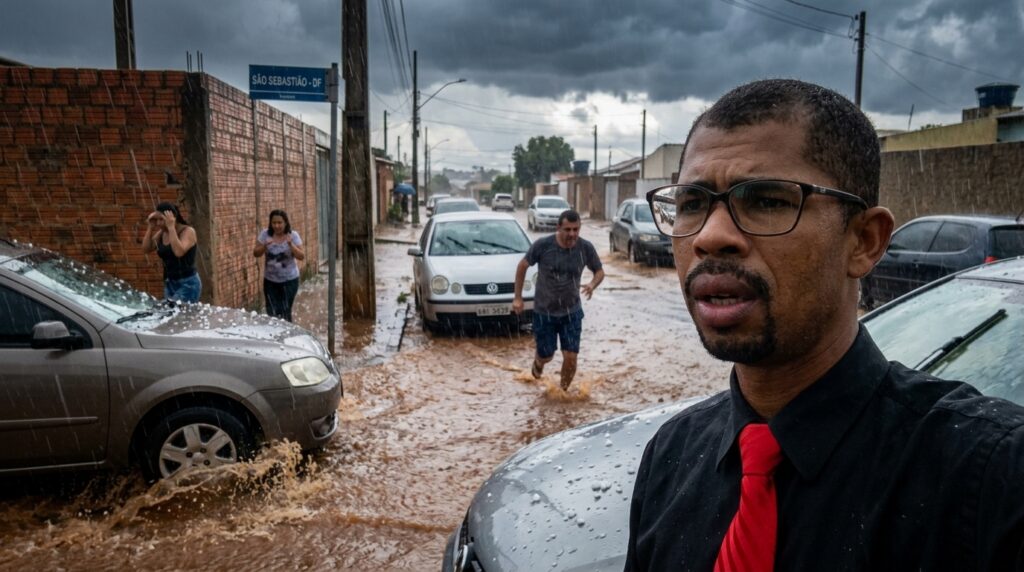 Temporal em São Sebastião DF: Granizo e Alagamentos assustam moradores
