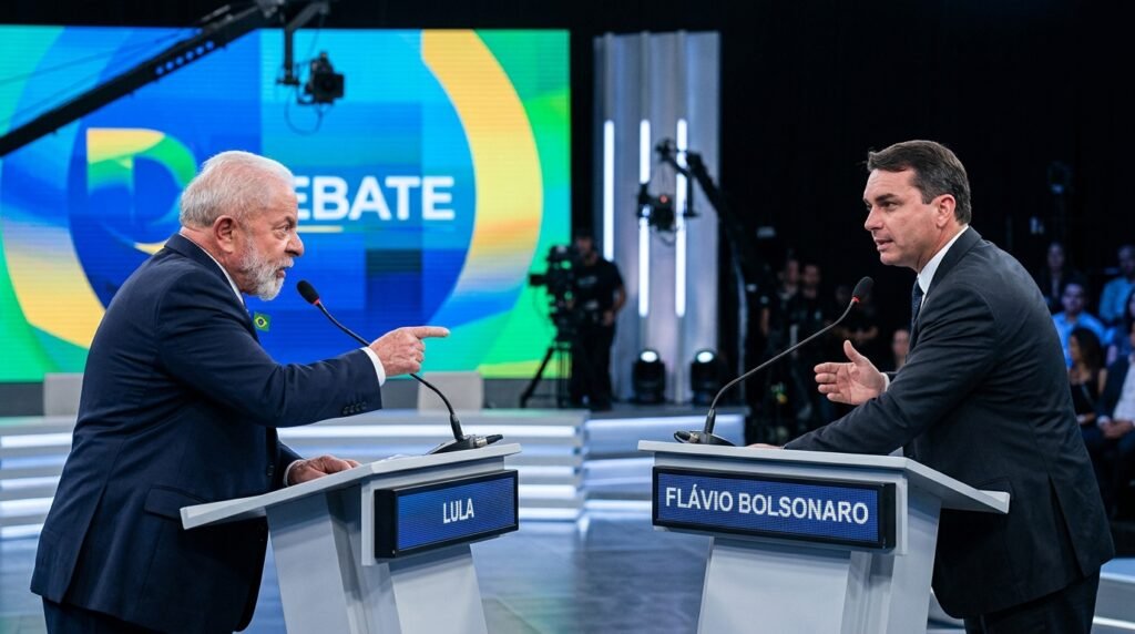 Debate Lula vira contra Flávio Bolsonaro
